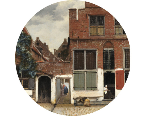 Papier peint panoramique intissé HRBC000027 Jan Vermeers La Ruelle Ø 95 cm