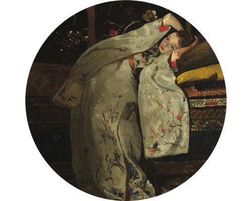 Papier peint panoramique intissé HRBC000029 Breitner Fille en kimono blanc Ø 95 cm