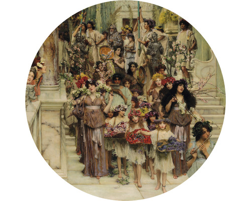 Papier peint panoramique intissé HRBC000052 Lawrence Alma Tadema Le Printemps Ø 95 cm