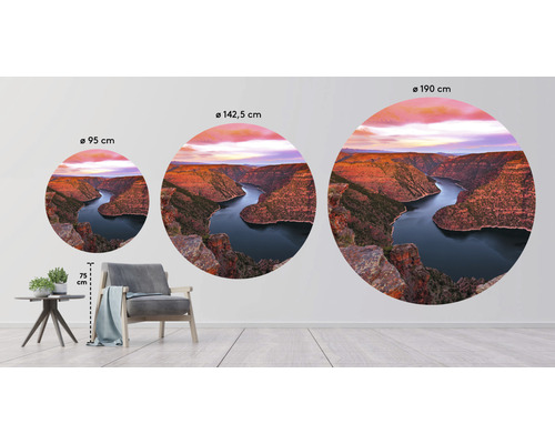 Dekorative Wandkreise mit Flusslandschaft in verschiedenen Größen