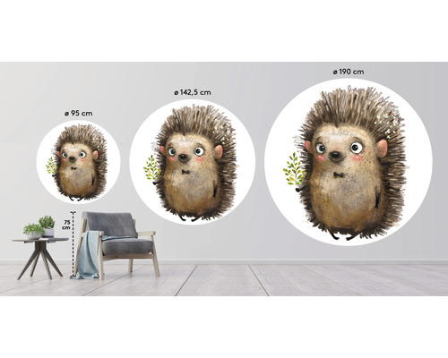 Stickers muraux motif hérisson en trois tailles différentes comme idée de décoration