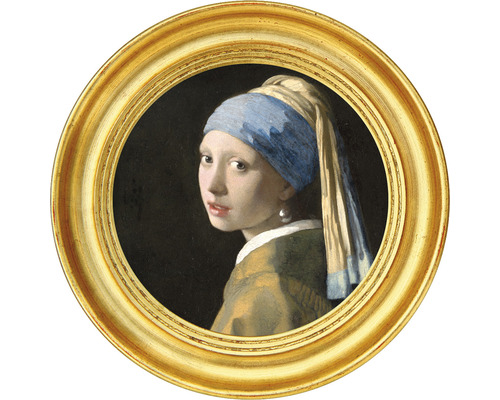 Papier peint panoramique intissé HRBC000048 Jan Vermeers La Jeune Fille à la perle 2 Ø 95 cm