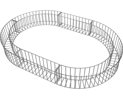 Piscine ovale en treillis métallique