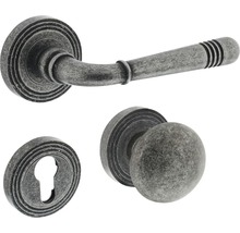 Ensemble de ferrures de porte avec béquille et rosaces