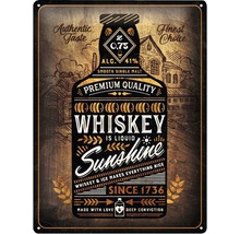 Plaque en tôle Whiskey Sunshine 30x40 cm-thumb-0