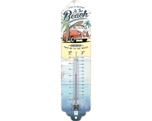 Thermomètre VW Bulli - Beach 6,5x28 cm