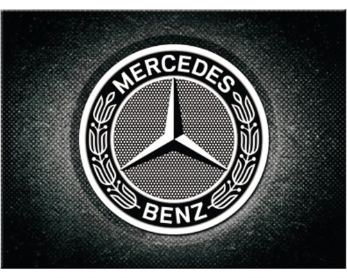 Aimant 6x8 cm Mercedes-Benz, Logo Black