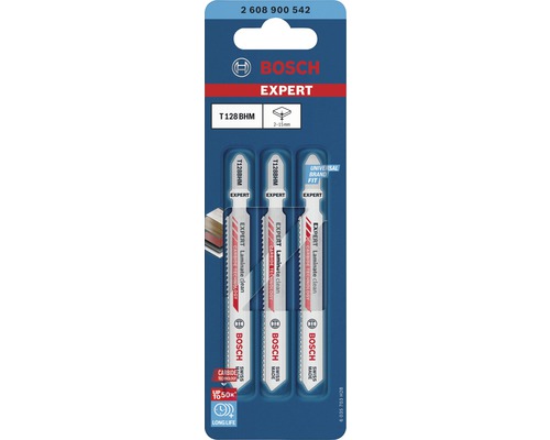 Lames de scie sauteuse Bosch Expert pour stratifié, lot de 3