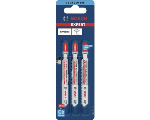 Lames de scie sauteuse Bosch Expert pour fibre de carbone, lot de 3