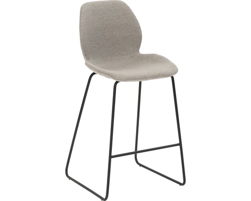 Tabouret de bar avec revêtement en tissu et cadre en métal