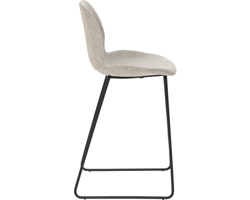 Tabouret avec revêtement en tissu et cadre en métal