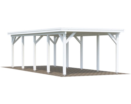 Carport simple Palmako Karl 23,1 m² 360 x 762 cm blanc