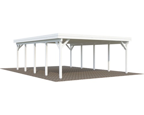 Carport double Palmako Karl 40,6 m² 600 x 762 cm blanc