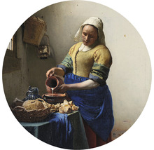 Fototapete Vlies HRBC100026 Jan Vermeer Dienstmagd mit Milchkrug Ø 142,5 cm