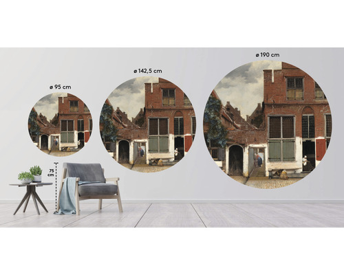 Wanddekoration mit Stadtansicht in drei verschiedenen Größen