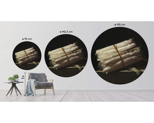 Wanddekoration mit Spargelmotiv in verschiedenen Größen