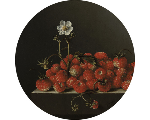 Papier peint panoramique intissé HRBC100053 Adriaen Coorte Nature morte aux fraises Ø 142,5 cm Papier peint panoramique intissé HRBC100053 Adriaen Coorte Nature morte aux fraises Ø 142,5 cm