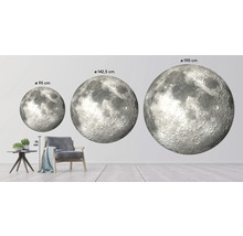 Dekorative Mond Wandaufkleber in verschiedenen Größen im Wohnraum