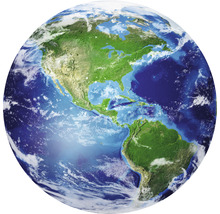 Papier peint panoramique intissé HRBC100067 Globe Ø 142,5 cm