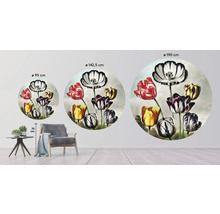 Papier peint panoramique intissé HRBC100077 Thornton tulipes Ø 142,5 cm