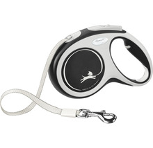Laisse pour chiens flexi Comfort sangle Taille M jusqu'à 25 kg 5 m noir