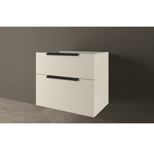 Meuble sous-vasque Baden Haus Urban couleur de façade blanc brossé mat 74 x 62 x 46 cm