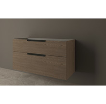 Waschtischunterschrank Baden Haus Urban BxHxT 120 x 62 cm x 46 cm Frontfarbe esche dunkel holzdekor