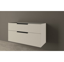 Meuble sous-vasque Baden Haus Urban couleur de façade blanc brossé mat 120 x 62 x 46 cm