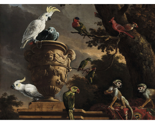 Papier peint panoramique intissé HRBP000047 D'Hondecoeter La Ménagerie 5 pces 243 x 184 cm