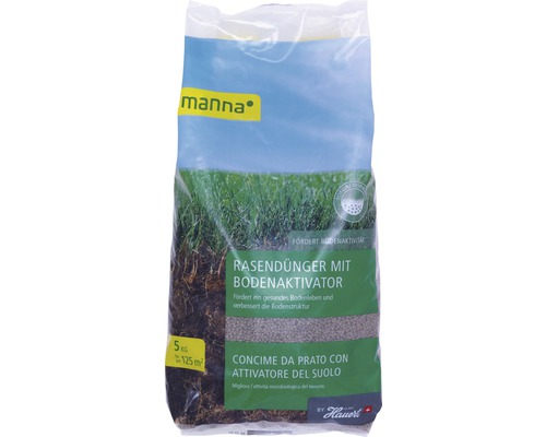 Engrais pour gazon Manna avec activateur de sol 5 kg 125 m²-0