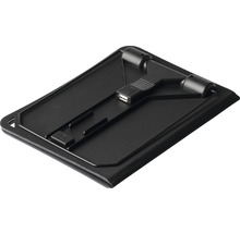 Schwarzer Tablet-Halter mit USB-Anschluss