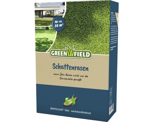 Semence de gazon zone ombragée Greenfield 1 kg 50 m² Emballage de gazon d''ombre pour environ 50 mètres carrés
