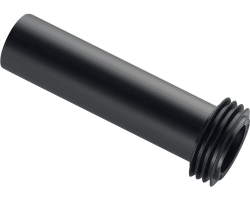 Rallonge pour conduite de chasse d'eau GEBERIT avec manchette Ø45 mm x 185 mm 152.434.06.1 Tuyau d''évacuation noir avec profil nervuré