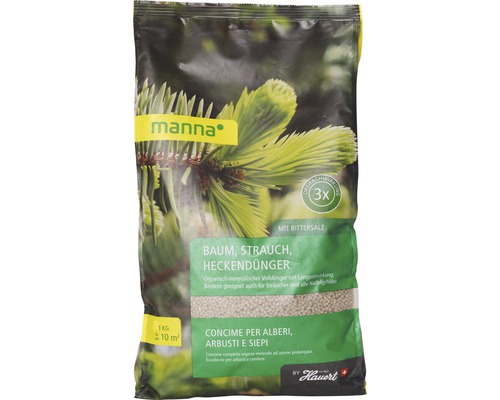 Engrais pour arbres, arbustes et haies Manna 1 kg 10 m² Engrais pour arbres, arbustes et haies Manna en sac de 1 kg