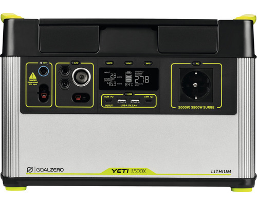 Goal Zero Yeti 1500x Batterie: Li-Ion NMC, 1516 Wh (10,8 V, 140,3 Ah) 20,7 kg App-Steuerung