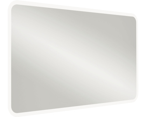 Miroir à LED 120cm avec bords en C et chauffage du miroir