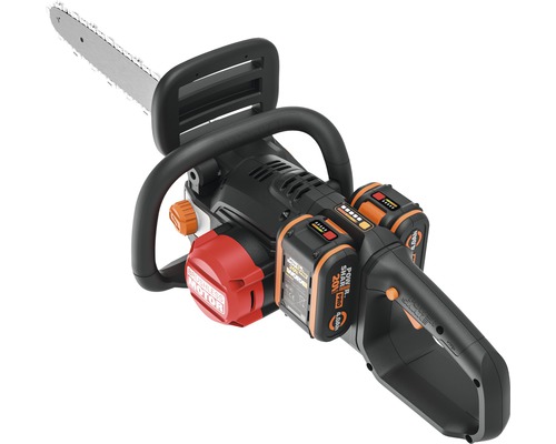 Akku-Kettensäge WORX Nitro 40V (2 x 20V) 40cm WG385E.9, Brushless Motor + GRATIS Zugabeartikel Ersatzakku WA3644 20V (4,0 Ah) Akku-Kettensäge WORX Nitro 40V (2 x 20V) 40cm WG385E.9, Brushless Motor + GRATIS Zugabeartikel Ersatzakku WA3644 20V (4,0 Ah)