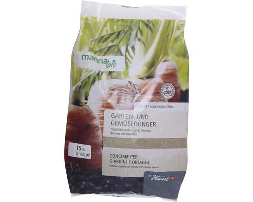 Garten- & Gemüsedünger Manna Bio organischer Dünger 15 kg 150 m²