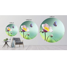 Papier peint panoramique intissé HRBC200061 Fleur avec papillon Ø 190 cm
