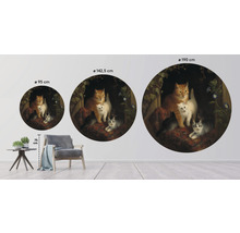 Papier peint panoramique intissé HRBC200045 Henriette Ronner-Knip Chats Ø 190 cm