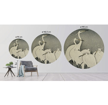 Décoration murale avec motif de héron en trois tailles différentes