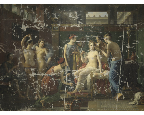 Papier peint panoramique intissé HRBP000048 Jospeph Paelinck La toilette de psyché 5 pces 243 x 184 cm