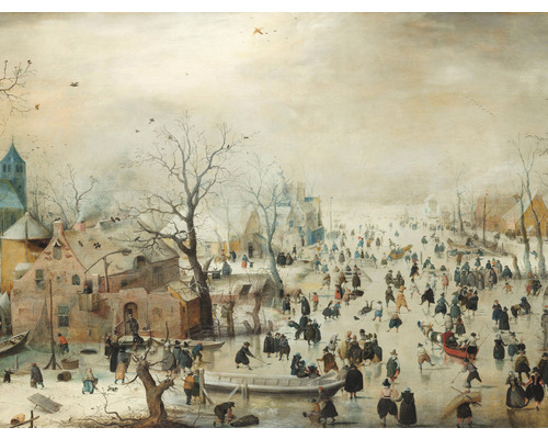 Fototapete Vlies HRBP000042 Hendrick Avercamp Winterlandschaft 5-tlg. 243 x 184 cm