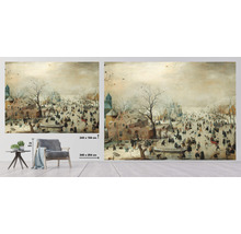 Fototapete Vlies HRBP000042 Hendrick Avercamp Winterlandschaft 5-tlg. 243 x 184 cm