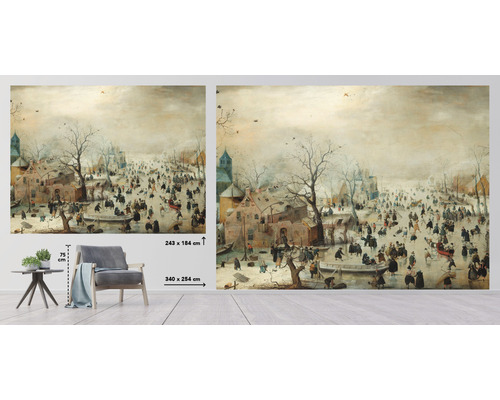 Wandbild mit Winterlandschaft von Pieter Bruegel dem Älteren, verschiedene Größen verfügbar