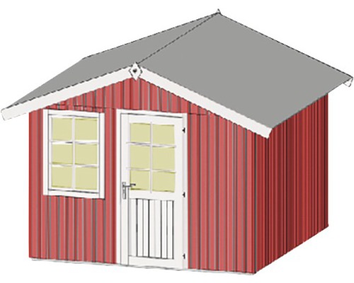Image d''un abri de jardin avec fenêtre et porte