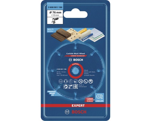 Disque à tronçonner multi-matériaux carbure Bosch Expert 76 millimètres