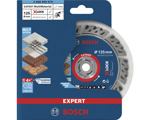 Bosch Expert MultiMaterial Trennscheibe mit 125 Millimeter Durchmesser im Verpackungskarton