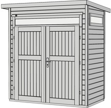 Gartenhaus weka 265 Gr. 1 inkl. Fußboden 220 x 161 cm rot