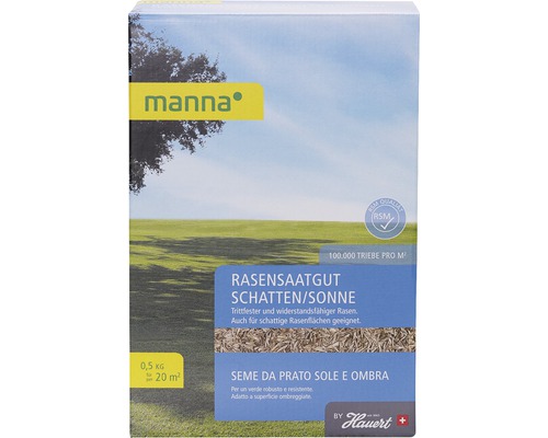 Rasensamen Manna Saat Sonnen- & Schattenrasen 0,5 kg 20 m²